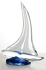 Glass Sailboats by Michael Richardson, Justin Tarducci, and Tim Underwood (Art Glass Sculpture)