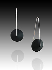 Onyx Abacus Drop Earrings by Claudia Endler (Silver & Stone Earrings)