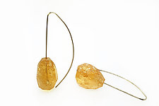 Citrine Drop Earrings by Claudia Endler (Gold, Silver & Stone Earrings)