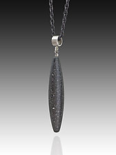 Einstein Drop on Blackened Silver Chain by Claudia Endler (Silver Necklace)