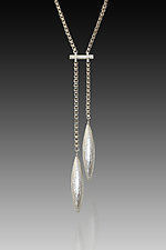 Double Silver Drop Necklace by Claudia Endler (Silver Necklace)