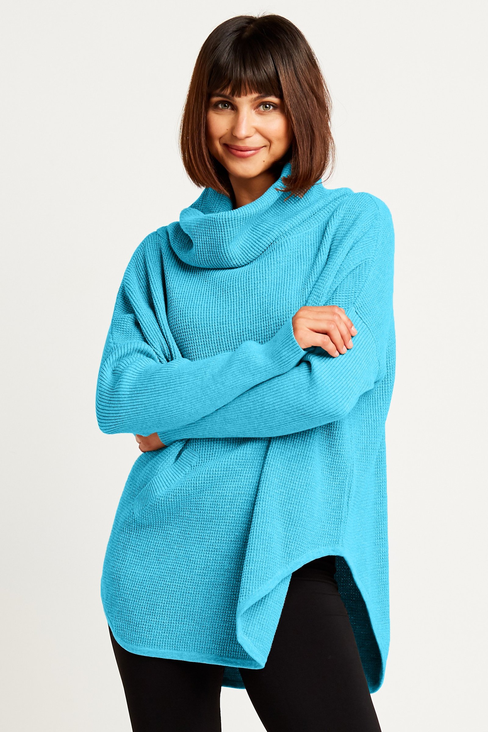 Waffle Cowl Sweater by Planet (Knit Sweater) | Artful Home
