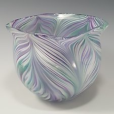 Peacock Bowl by Mark Rosenbaum (Art Glass Bowl)