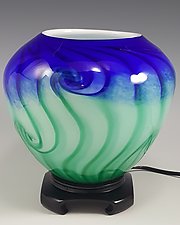 Round Uplight by Mark Rosenbaum (Art Glass Table Lamp)