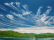 Cirrus Sky by William Hays (Woodcut Print)