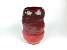 Red Sunset Vase by Lin Xu (Ceramic Vase)