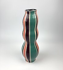 Retro Style Ceramic Tall Vase by Lin Xu (Ceramic Vase)