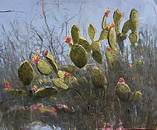 Prickly Pear at Torrey Pines by Mary Jo Van Dell (Oil Painting)