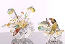 Gold Crystal by Benjamin Silver (Art Glass Sculpture)