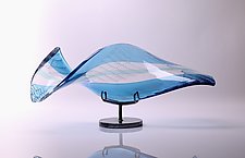 Aqua Twist by Benjamin Silver (Art Glass Sculpture)