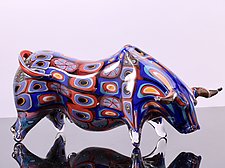 Ox Blue by Benjamin Silver (Art Glass Sculpture)