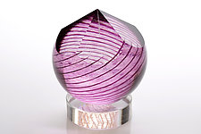 Pointed Ruby Amethyst by Benjamin Silver (Art Glass Paperweight)