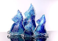 Crashing Waves by Benjamin Silver (Art Glass Sculpture)