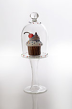 The Lonely Cupcake by Benjamin Silver (Art Glass Sculpture)