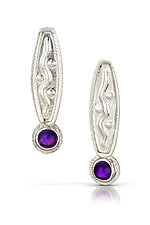 Long and Lean Earrings by Louise Norrell (Silver & Stone Earrings)