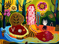 Forest Pool by Teresa Cox (Acrylic Painting)