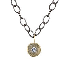 Spondylus Diamond Pendant by Randi Chervitz (Silver & Stone Necklace)
