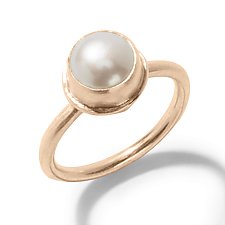 Simple Pearl Ring by Randi Chervitz (Silver & Stone Rings)