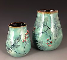 Botanical Weed Vase by Suzanne Crane (Ceramic Vase)