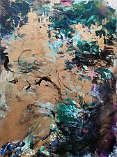 Reflecting Pool (Calligraphy Series) by Robin Feld (Oil Painting)