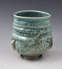 Handmade Wheel Thrown Bowl With Ash Glaze by Ron Mello (Ceramic Drinkware)