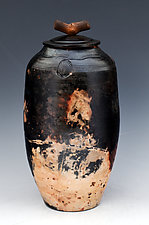 Handmade Wheel Thrown Urn by Ron Mello (Ceramic Vase)