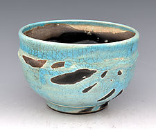 Raku Tea Bowl 194 by Ron Mello (Ceramic Vessel)
