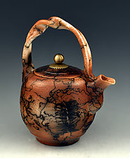 Horsehair 369 Teapot by Ron Mello (Ceramic Vessel)