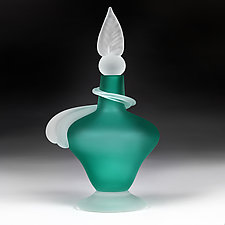 Emerald Racer Wrap Perfume by Eric Bladholm (Art Glass Perfume Bottle)