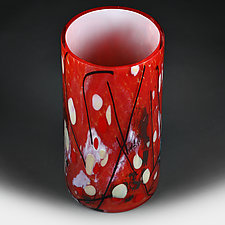 Crimson Crossroads Experimental Color Prototype by Eric Bladholm (Art Glass Vase)