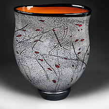 Zimska (Winter) Flat-Sided Vase Studio Sample by Eric Bladholm (Art Glass Vase)