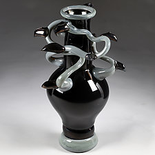 Winter: Archival 1992 Museum Exhibition Piece by Eric Bladholm (Art Glass Vessel)