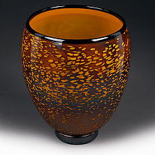 Robust Russet Vase - Experimental Color Study by Eric Bladholm (Art Glass Vase)