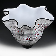 Zimska Jabuka Luksuz (Winter Apples Deluxe) Elongated Vessel by Eric Bladholm (Art Glass Vase)