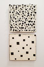 Squares Diptych by Lori Katz (Ceramic Wall Sculpture)