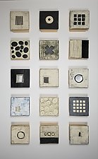 Small Wall Squares Group Two by Lori Katz (Ceramic Wall Sculpture)