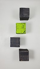 Cube Cascade by Lori Katz (Ceramic Wall Sculpture)
