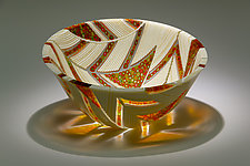 Arrows Bowl by Patti Hegland and Dave Hegland (Art Glass Bowl)