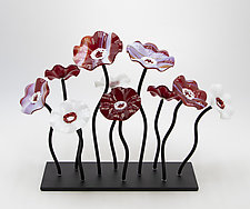 Garden 10 Flower Holiday by Scott Johnson and Shawn Johnson (Art Glass Sculpture)