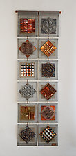 Scrapyard Quilt 10 by Frances Solar (Metal Wall Sculpture)