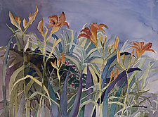 Daylilies 2 by Sandra Humphries (Watercolor Painting)