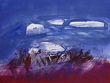 Wind on the Mesa by Sandra Humphries (Monotype Print)