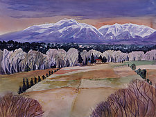 Winter Fields by Sandra Humphries (Watercolor Painting)