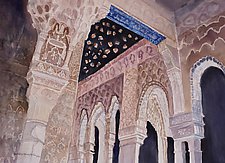 Alhambra Impressions by Sandra Humphries (Watercolor Painting)
