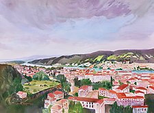 Vienne on the Rhone by Sandra Humphries (Acrylic Painting)