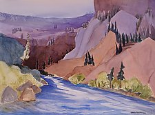 Calm on the Salmon River by Sandra Humphries (Watercolor Painting)