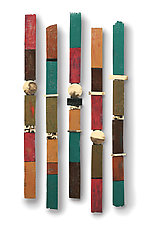 Large Story Sticks by Rhonda Cearlock (Ceramic Wall Sculpture)
