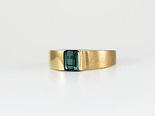 Contemporary Green Tourmaline Ring by Leann Feldt (Gold & Stone Ring)