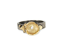 Modern Flower Ring by Leann Feldt (Gold, Silver & Diamond Ring)