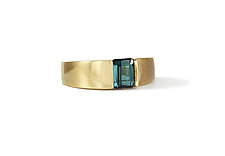 Contemporary Green Tourmaline Ring by Leann Feldt (Gold & Stone Ring)